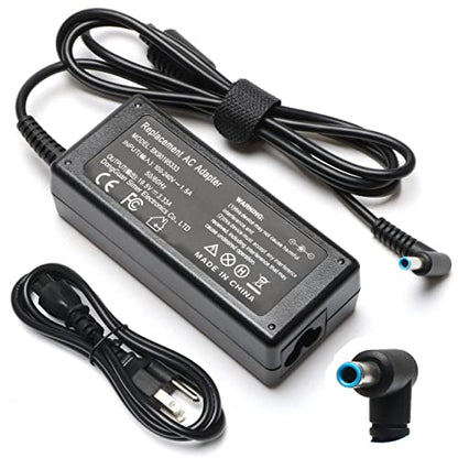 65W Round Blue Tip Charger for HP Laptops & Older Chromebooks | Fits any HP with a blue circle end/barrel. Safe 65W/45W power for Pavilion, EliteBook & older Chromebooks (NOT USB-C).