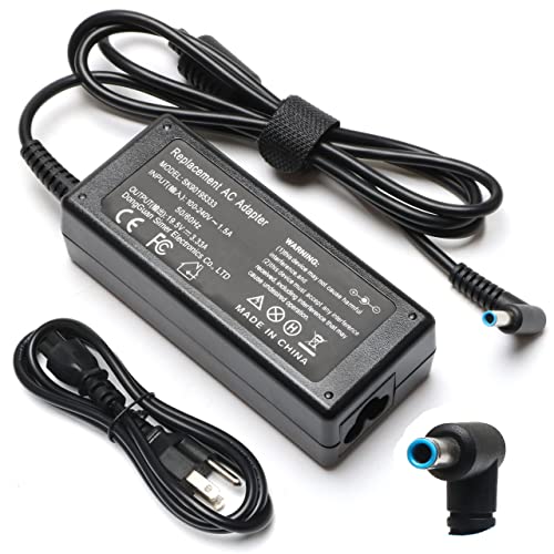 65W Round Blue Tip Charger for HP Laptops & Older Chromebooks | Fits any HP with a blue circle end/barrel. Safe 65W/45W power for Pavilion, EliteBook & older Chromebooks (NOT USB-C).