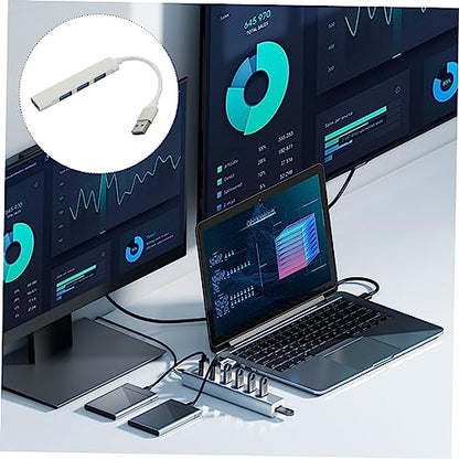 jojofuny Laptop USB Hub Slim c Device USB Splitter Dongles 4 Port USB Hub Multi-Port USB Hub