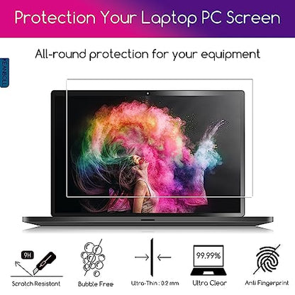 2 Pack 14 Inch Tempered Glass Laptop Screen Protector Compatible with All Other 14" Laptops Portable Monitor with 16:10 Aspect Ratio, (11.9 x 7.4 in, W x H) - Ultra Clear 9H, 14 Tempered Glass Shield - size: Glass-14-Inch 16:10