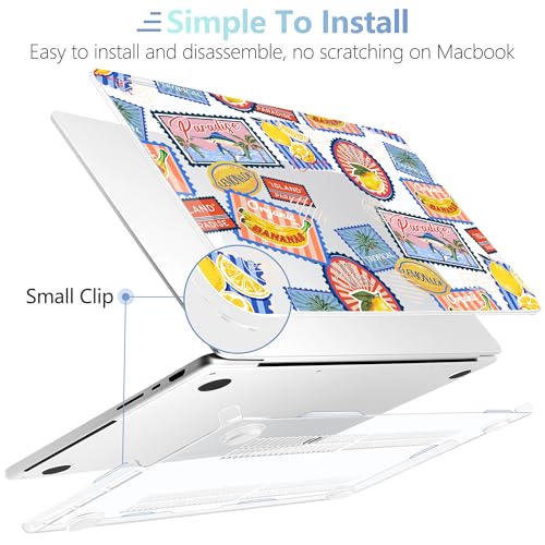 MEEgoodo Case for MacBook Pro 16 inch 2026 2024 2023 2021, Laptop Hard Shell Compatible with M5 M4 M3 M2 M1 Pro/Max Chip, Fit Model A3429/A3428/A3403/A3186/A2991/A2780/A2485, Retro Tropical Pattern - color: Retro Tropical Pattern