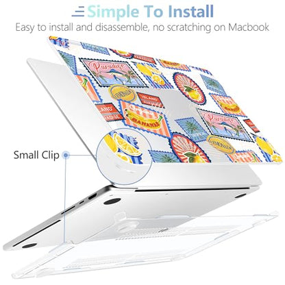 MEEgoodo Case for MacBook Pro 16 inch 2026 2024 2023 2021, Laptop Hard Shell Compatible with M5 M4 M3 M2 M1 Pro/Max Chip, Fit Model A3429/A3428/A3403/A3186/A2991/A2780/A2485, Retro Tropical Pattern - color: Retro Tropical Pattern