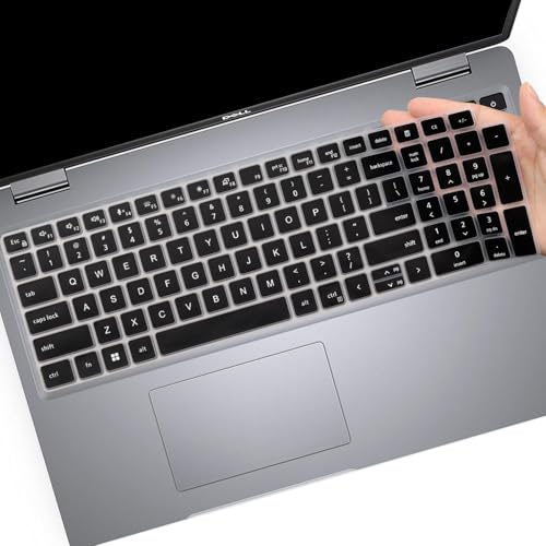 Keyboard Cover Skin for Dell Latitude 5520 5521 5530 5531 5540, Dell Precision 3580 3581 3560 3570 3561 3571 Laptop, Dell Latitude 5540 5530 5520 Keyboard Protective Cover-Black - color: Black
