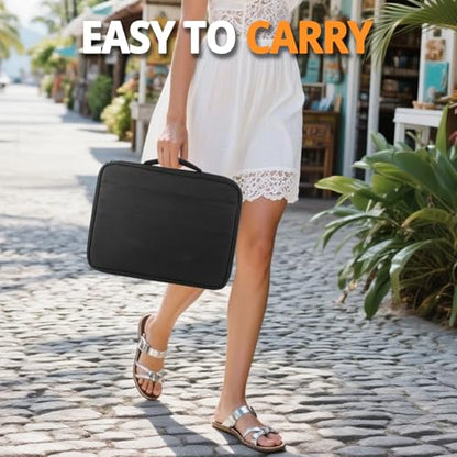 HoYiXi Universal Foldable Laptop Sun Shade & Privacy Shield - Fits 15-16 inch Laptop - Blocks Sunlight, Protects Privacy, Working Outdoor Travel,Anti - Glare,Laptop Sleeve Bag,(Patent Pending)-Black - size: 15-16 Inches
