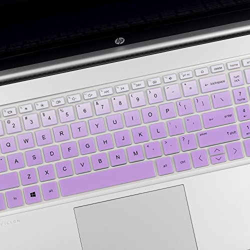 Keyboard Cover for 15.6 HP Pavilion 15t-eg 15-eg/eh/er 15t-eg300 15t-eg200/100/000 15-eg3053cl 15-eg2153cl 15-eg0050wm 15-eg0070wm 15-eg3055cl 15-eg0025nr eg3097nr eg2073cl eg2025nr eg1053cl eg2373cl - color: GradualPurple