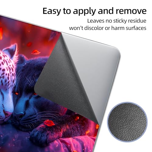 Universal Laptop Skin Sticker Decal, 12"-15.6" Aesthetic Vinyl Wrap, Leopard Panther Couple Waterproof Notebook Cover Art Protector for MacBook HP Dell Lenovo, Fits 13" 14" 15" 15.6" - color: Leopard Panther Couple