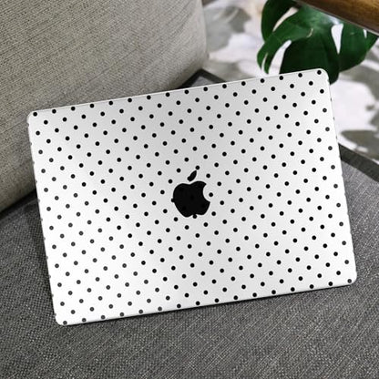 MEEgoodo for M5/M4/M3/M2 MacBook Air 15 inch Case 2026 2025 2024 2023, Case Fit Model (A3448/A3241/A3114/A2941) for MacBook Air 15.3 inch, Poka Dot Black - color: Poka Dot Black
