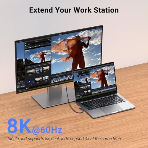 USB 4 Cable Right Angle 1FT 2 Packs, 240W, 40Gbps, 8K Video Monitor | Short USB C Cable, 12 inch 5A Fast Charging 90 degree, High Speed Data Transfer, Single 8K or Dual 4K Video Display - size: 240w - 1ft, 1ft