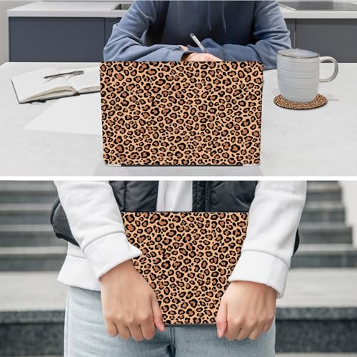 Laptop Skin Sticker Decal 12"-15.6" Universal Laptop/Notebook/Netbook Vinyl - Waterproof Scratch Resistant,Fits HP Dell Lenovo MacBook,2 Free Wrist Pads,Easy Apply & Remove,Retro Leopard Print - color: Retro Leopard Print