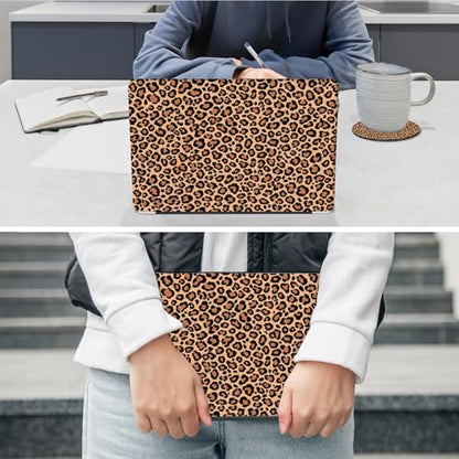 Laptop Skin Sticker Decal 12"-15.6" Universal Laptop/Notebook/Netbook Vinyl - Waterproof Scratch Resistant,Fits HP Dell Lenovo MacBook,2 Free Wrist Pads,Easy Apply & Remove,Retro Leopard Print - color: Retro Leopard Print