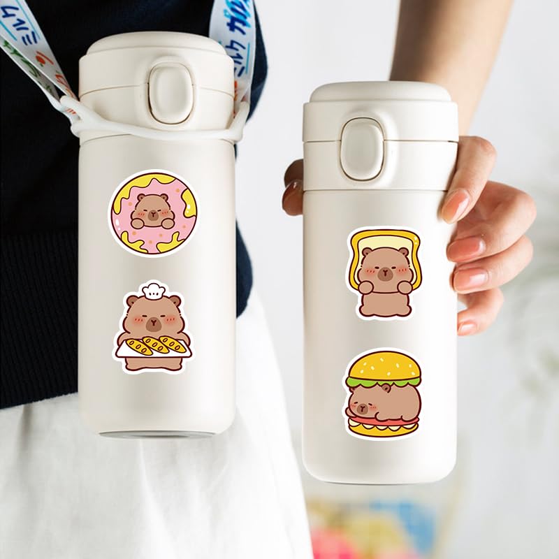 200pcs Cute Capybara Stickers Bluk.Waterproof Vinyl Stickers Pack for Water Bottle Laptop Skateboard Scrapbooking.Animal Decals Stickers Party Favors for Kids Girls Adults Teens - color: Capybara Stickers