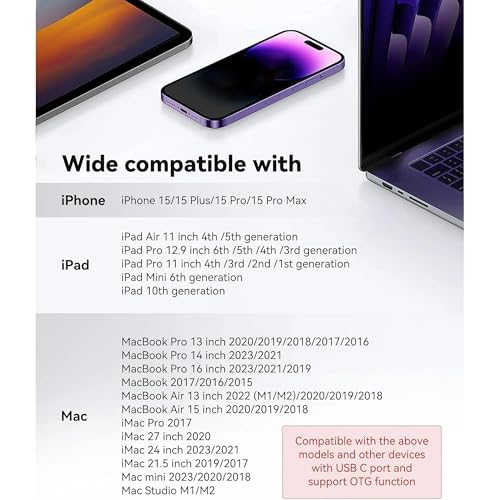 USB C SD Card Reader,USB 3.0 High Speed to SD Card Adapter for iPhone 15/16 Pro Max iPad Pro Trail Game Camera Viewer for MacBook Pro/Air iMac M1 M2 M3 Galaxy S24 Android PhoneTablet