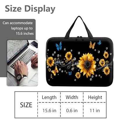 14" 15" Laptop Handle Bag Computer Bag,14.2" 15.4 inch Pouch Holder Notebook Sleeve Cover Compatible for Dell,Lenovo,Toshiba HP, Asus Notebook Messenger Briefcase-A river of flowers - color: A River of Flowers
