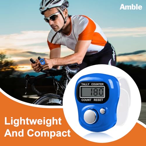 Amble 12 Pack Electronic Finger Counter, 5 Digit LCD Electronic Digital Display, Hand Tally Clicker Counter, Digital Handheld Tally Counter, Counting for Golf, Goods Counting, Lap, Knitting
