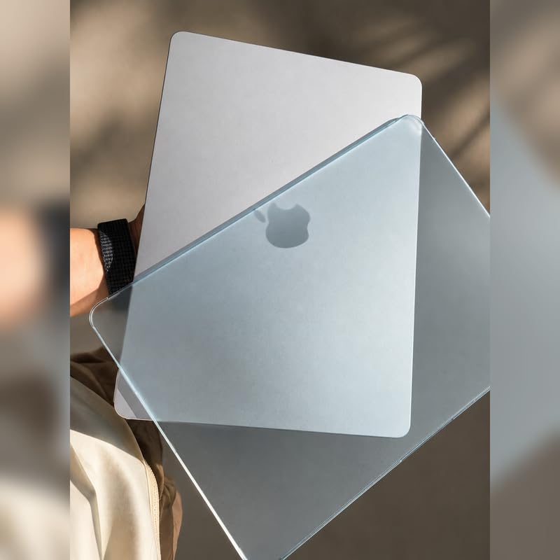 Soonjet Invisible Armor for MacBook Air 13 inch Case M5 M4 M3 M2 2026-2022 | 100% Color Match, Sky Blue Clear Matte, Protective Hard Shell, Anti Fingerprint & Scratch, Ultra Thin, Close Seamlessly - color: Sky Blue Clear