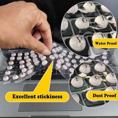 Generic Laptop Keyboard Cover for Long Nails with Raised Keys, Compatible with HP/DELL/Mac/Lenovo/Acer/Asus/Samsung12-18" Notebook Computer (Cat Eye)
