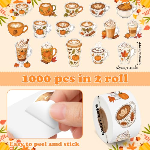 Autumn Latte Coffee Self Adhesive Sticker for Laptop DIY Gift | Waterproof, Self Adhesive Vinyl Decal, Bright Color Clear Printing, Easy Peel - style: Autumn Latte Coffee