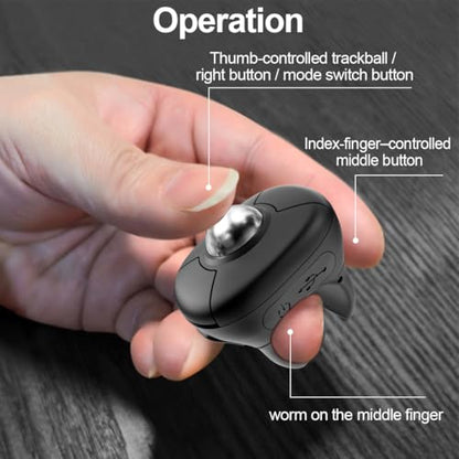 Plima Rechargeable Wireless Dual-Mode Ring Mouse can be Switched to Function as a PowerPoint and Keynote Presentation Remote, and is Compatible with Both PC and Mac Desktop and Laptop Computers.
