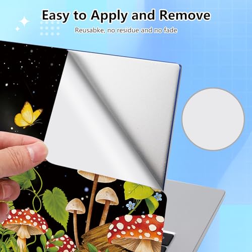 Universal Laptop Skin Sticker Decal for 11.6”12" 13" 13.3" 14" 15" 15.4" 15.6" Reusable Waterproof Scratch-Scratch Resistant Protective Vinyl Laptop Skin Stickers - Mushrooms Butterfly Flower Moon - color: Mushrooms Butterfly Flower Moon