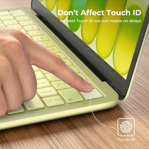 EooCoo Keyboard Cover Skin for MacBook Neo, Pro 14/16, Air 13/15, Citrus | Invisible, Anti Fingerprints & Dust, for 2026-2021 M5-M1 Pro/Max MacBook Pro 14/16, M5-M2 MacBook Air 13/15, MacBook Neo 13 - color: Citrus Clear