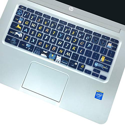 Silicon Keyboard Cover Skin for HP Chromebook 11 x360 11.6", Chromebook 11 G2/G3/G4/G5/G6 EE/G7 EE 11.6’’, HP Chromebook 14-ca 14-ak 14-X Series,HP Chromebook 14 G2 G3 G4, Cat - color: Cat