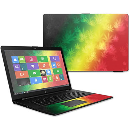 MightySkins Skin Compatible with HP 17t Laptop 17.3" (2017) - Rasta Rainbow | Protective, Durable, and Unique Vinyl Decal wrap Cover | Easy to Apply, Remove, and Change Styles | Made in The USA - color: Rasta Rainbow