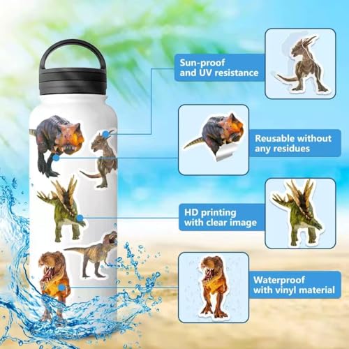 200 Pcs Cute Animal Stickers Bulk for Kids,Girls,Boys,Teens Adults.Waterproof Vinyl Kawaii Sticker Pack for Water Bottle Laptop, Phone.Teacher Reward Kids Stickers in Wild/Farm/Dinosaurs/Fish - color: Wild+farm+dinosaurs+fish
