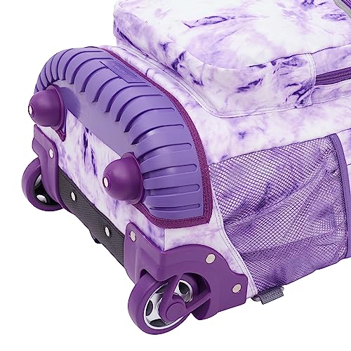 Travelers Club 18" Rolling Backpack with Shoulder Straps, Purple Tye - color: Purple Tie, size: 18 Inch