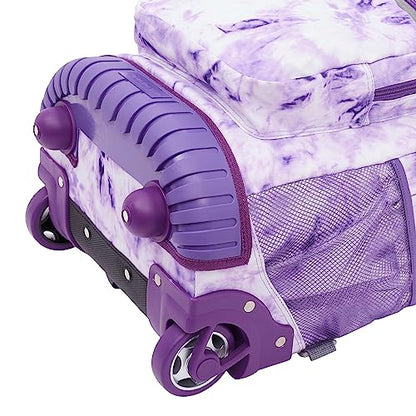 Travelers Club 18" Rolling Backpack with Shoulder Straps, Purple Tye - color: Purple Tie, size: 18 Inch