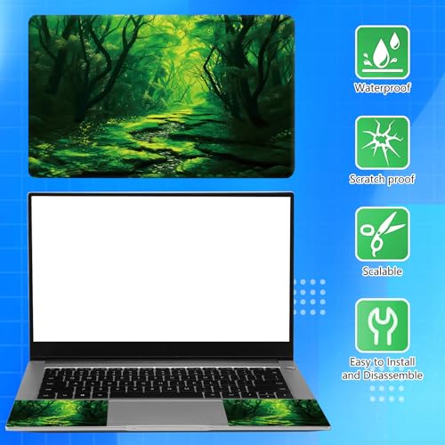 Universal Laptop Skin Sticker Decal for 11.6”12" 13" 13.3" 14" 15" 15.4" 15.6" Reusable Waterproof Scratch-Scratch Resistant Protective Vinyl Laptop Notebook Skin Stickers - Green Forests - color: Green Forests