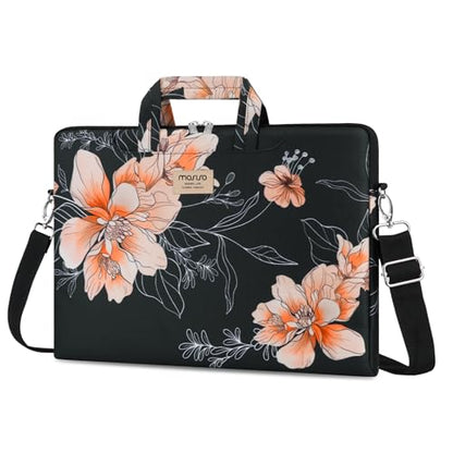 MOSISO Laptop Bag for Women, 15.6 inch Computer Bags Compatible with MacBook Pro 16 inch, HP, Dell, Lenovo, Asus Notebook, 15-15.6 inch Laptop Messenger Shoulder Sleeve with Strap, Classic Floral