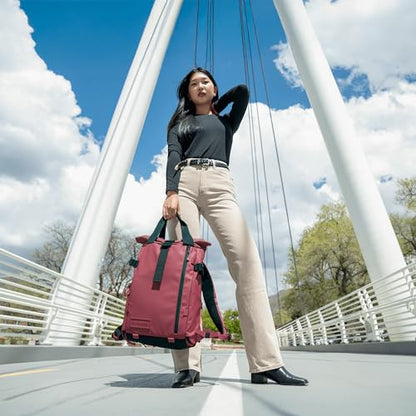 WANDRD PRVKE Rolltop 15L V4 Photography Bundle – Compact Travel Camera Backpack with Essential Camera Cube and Laptop Sleeve - color: Rhone Burgundy, size: 15L (Photography Bundle), style: Rolltop