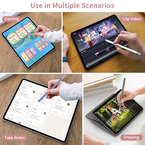 Stylus Pen for Touchscreen,2-in-1 High Sensitivity Stylus | Suitable for iPad/iPhone/Android Tablets,Compatible with Touch Screen Devices(3 Stylus-Black/White/Rose Gold) - color: Black/White/Rose Gold
