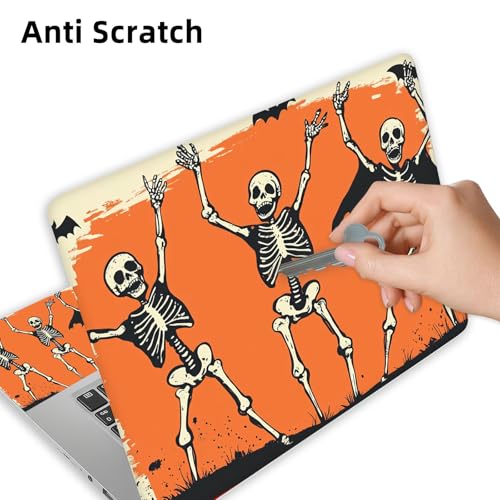 Aesthetic Laptop Skin Cover,12-15.6 Inch Universal Vinyl Sticker Decal,Waterproof Scratch-Resistant Notebook Wrap,Removable Residue-Free Protector,Dancing Skeletons Halloween - color: Dancing Skeletons Halloween