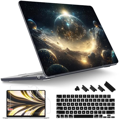 Tuiklol for 2026 2025 2024 2023 MacBook Air 15 inch Case Model M5 A3448 M4 A3241 M3 A3114 M2 A2941 Hard Shell Case for MacBook 15.3'' Cover, Birth of Galaxy - color: Birth of Galaxy