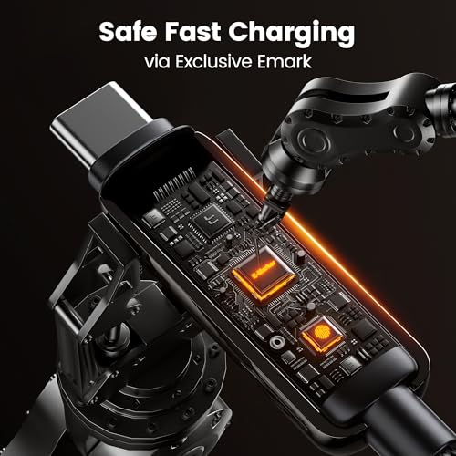 toocki USB C to USB C Cable 3.3FT 100W | LED Touch Display, PD Fast Charging, E-Marker Chip, Nylon Braided, Reinforced Connectors - size: 3.3FT