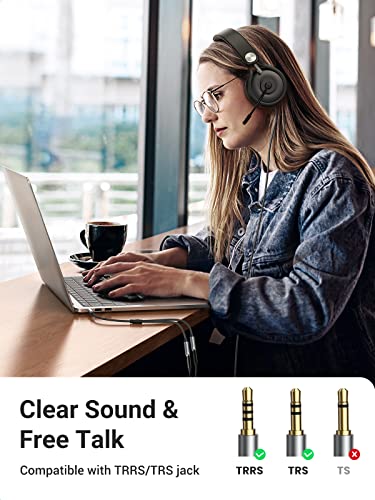 UGREEN Headphone Splitter 3.5mm 2 Female to 1 Male Mic and Audio Y Splitter TRRS Headset Adapter Bundle USB to Audio Jack Sound Card Adapter with Dual TRS 3-Pole Headphone and Microphone
