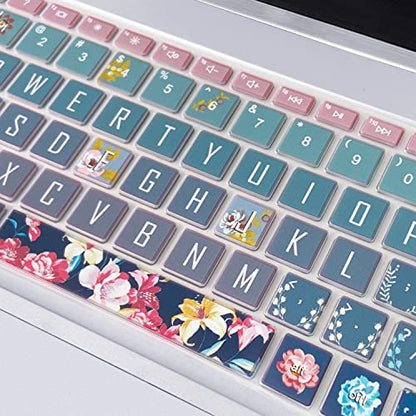 Keyboard Cover for 15.6 HP Laptop 15-fc 15-fd 15t-fd 15z-fc Series, HP Pavilion 15-eg 15t-eg 15-eh 15-er, 17z-ca 17-cn 17-cp 17z-cp Series Red Flower - color: Red Flower