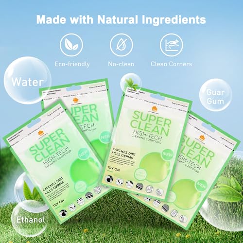 Car Cleaning Gels, 4-Pack Universal Auto Detailing Tools Car Interior Cleaner Putty, Dust Cleaning Mud for PC Tablet Laptop Keyboard, Camera, Printers, Calculator - 320g (2.8oz/pcs) - color: Green,Yellow