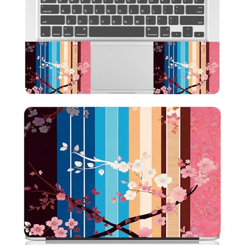 Universal Laptop Skin Sticker Decal for 11.6”12" 13" 13.3" 14" 15" 15.4" 15.6" Reusable Waterproof Scratch-Scratch Resistant Protective Vinyl Laptop Notebook Skin Stickers - Cherry Blossom on Wood - color: Cherry blossom on Wood