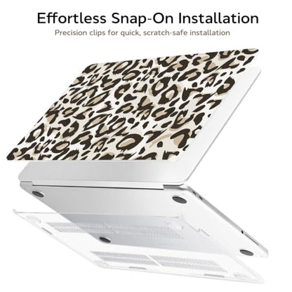for MacBook Neo Case 13 inch 2026 Release Model A3404, Gray Leopard | Matte Hard Shell for Mac Neo Case, 2 Keyboard Covers & Screen Protector, Scratch Resistant, Precision Fit, and Lightweight - color: Gray Leopard