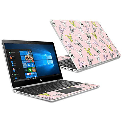 MightySkins Skin Compatible with HP Pavilion x360 15.6" (2018) - Bunny Bunches | Protective, Durable, and Unique Vinyl Decal wrap Cover | Easy to Apply, Remove, and Change Styles | Made in The USA - color: Bunny Bunches