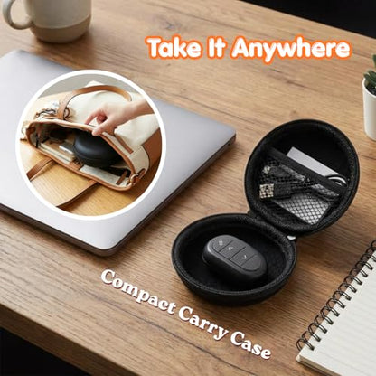 Ring-Style Presentation Clicker, Wireless Presenter Remote with USB Receiver (USB-A) | Hyperlink Control, Plug & Play, Carrying Case - size: Basic