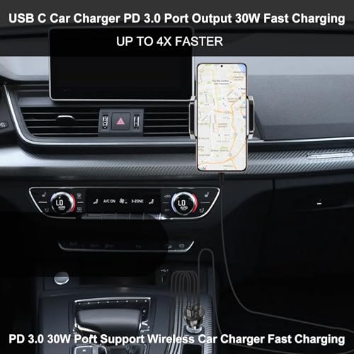 USB C Car Charger Adapter, 5 Ports 75W PD 3.0 Car Phone Charger Fast Charging Compatible with iPhone 16/15/14/13 Pro Max Series, iPad Pro, Galaxy S24/S23/S22/Note 20, Android, Pixel. - color: black/1pack