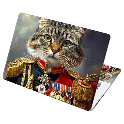 Universal Laptop Skin Sticker with 2 Wrist Pad Decals, 3-Piece Removable Vinyl Laptop Cover, Officer Cat Waterproof Anti-Scratch, Easy-Trim Fit for 13.3" 14" 15.6" Laptops - color: Officer Cat