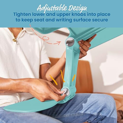 ECR4Kids The Surf Folding Portable Lap Desk, Large, Flexible Seating, Seafoam - color: Seafoam