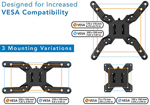 Mount-It! Large Monitor Desk Mount with VESA 200 (200x200, 200x100) Bolting Pattern, Fits up to 42 Inch and Ultrawide Monitors, Full Motion with Clamp and Grommet Base