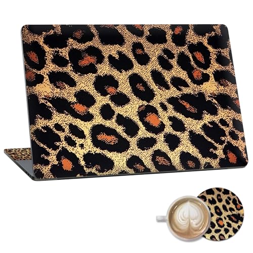 Laptop Skin Sticker Decal 15.6 Inch,12 13 13.3 14 15 15.6 in Laptop Netbook Skins for Notebook,Art Decal Removable Waterproof Scratch Resistant,Universal Vinyl Cover,Brown Leopard Print - color: Brown Leopard Print