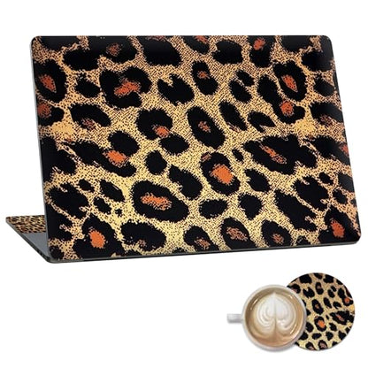 Laptop Skin Sticker Decal 15.6 Inch,12 13 13.3 14 15 15.6 in Laptop Netbook Skins for Notebook,Art Decal Removable Waterproof Scratch Resistant,Universal Vinyl Cover,Brown Leopard Print - color: Brown Leopard Print