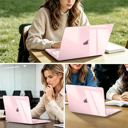 MOSISO Compatible with MacBook Neo Case 13 inch 2026 A3404 A18 Pro Chip | Ultra-Thin Surpass Natural Beauty Seamlessly Closes Protective Hard Shell Case Cover, Crystal Blush - color: Crystal Blush